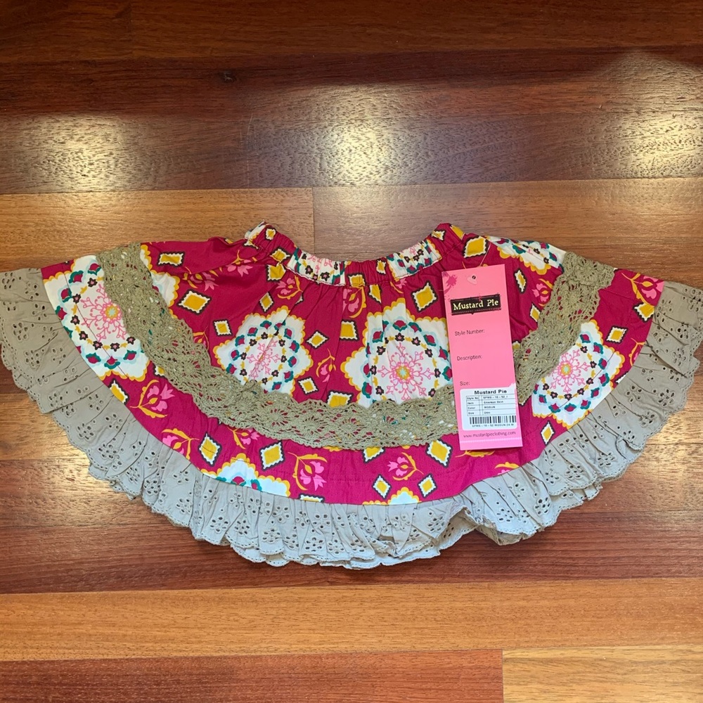 Mustard Pie Emerson Skirt in Magenta Sunrise